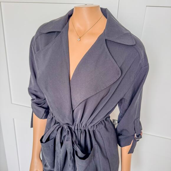 NWT-Miami of Francesca’s, Emilee Drawstring Black Utility Jacket, Women’s Small - Picture 6 of 10